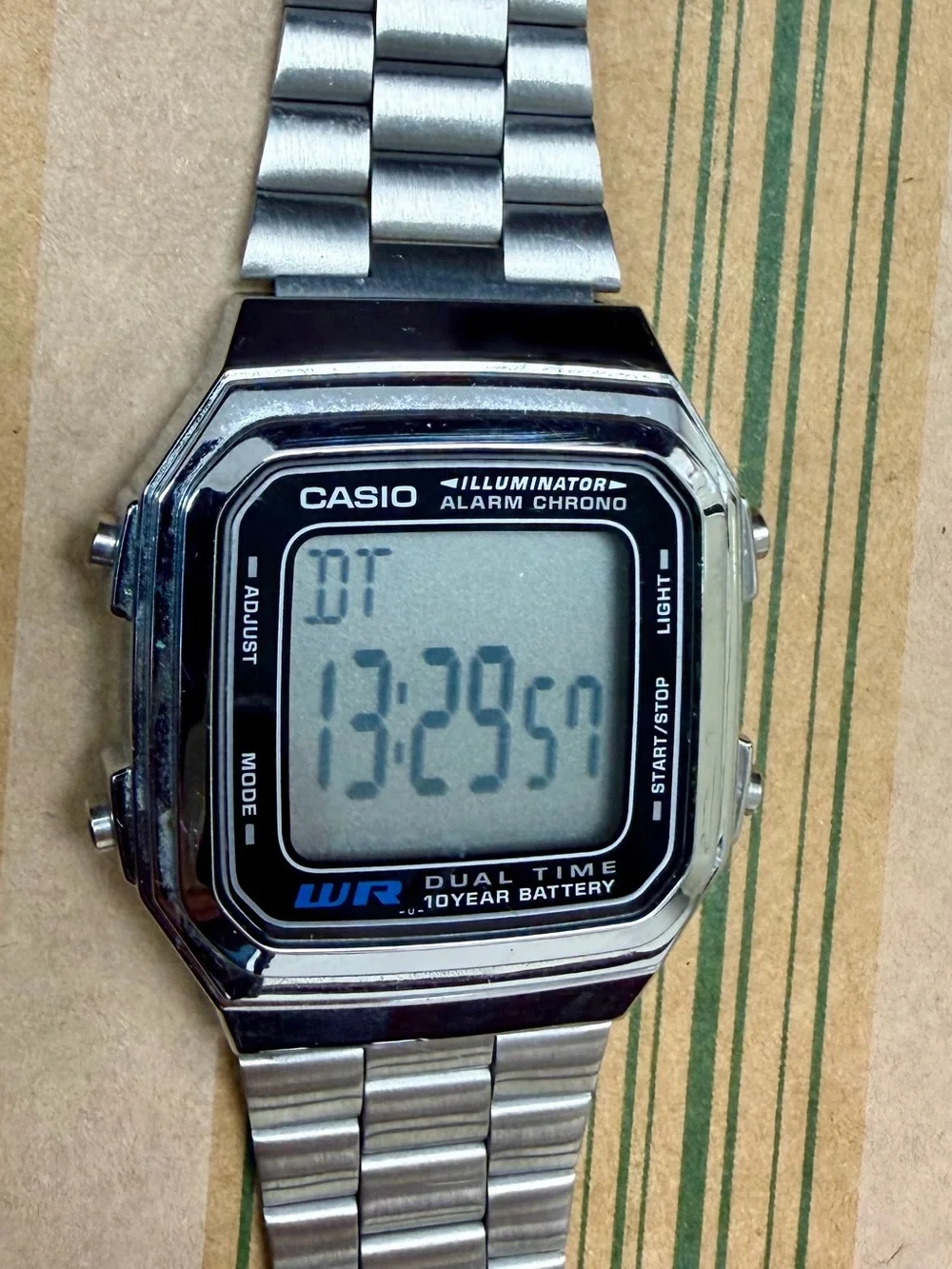 Vintage CASIO A178W Illuminator Digital Watch – Stainless Steel